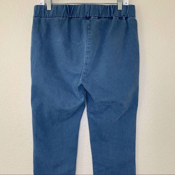 Soft Surroundings Blue Snap Up Ankle Leggings - Picture 8 of 14